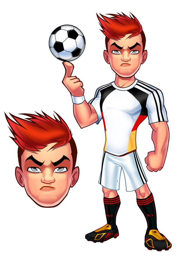 Male Soccer Player (German Colors)