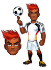 Male Soccer Player (German Colors)